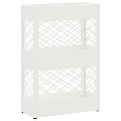 Stand per Ombrelli da Pioggia Bianco 28 x 12 x 41 cm Acciaio | homemem39