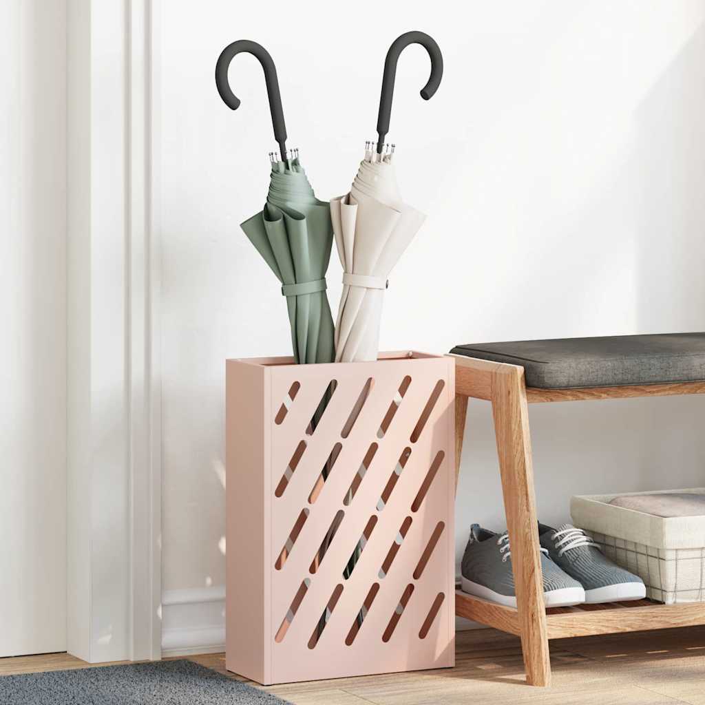 Stand per Ombrelli da Pioggia Rosa 28 x 12 x 41 cm Acciaio | homemem39
