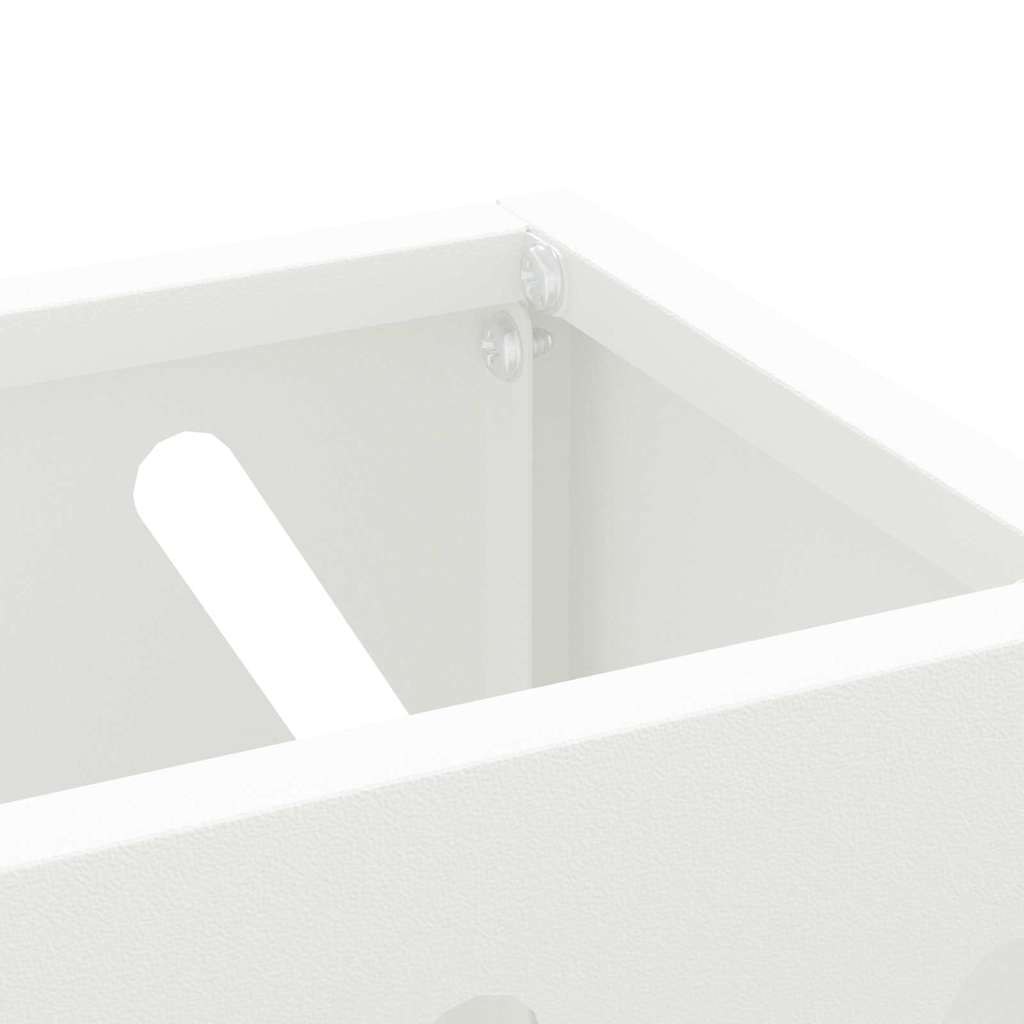 Stand per Ombrelli da Pioggia Bianco 28 x 12 x 41 cm Acciaio | homemem39