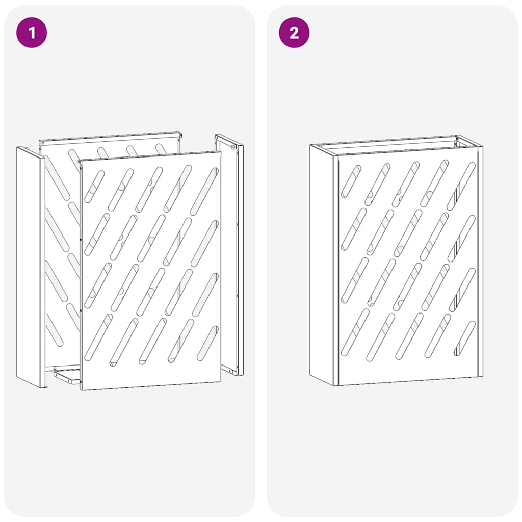 Stand per Ombrelli da Pioggia Bianco 28 x 12 x 41 cm Acciaio | homemem39