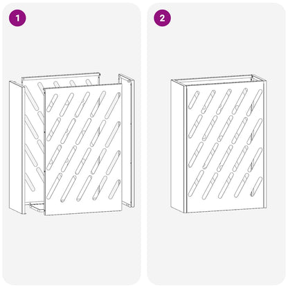 Stand per Ombrelli da Pioggia Bianco 28 x 12 x 41 cm Acciaio | homemem39