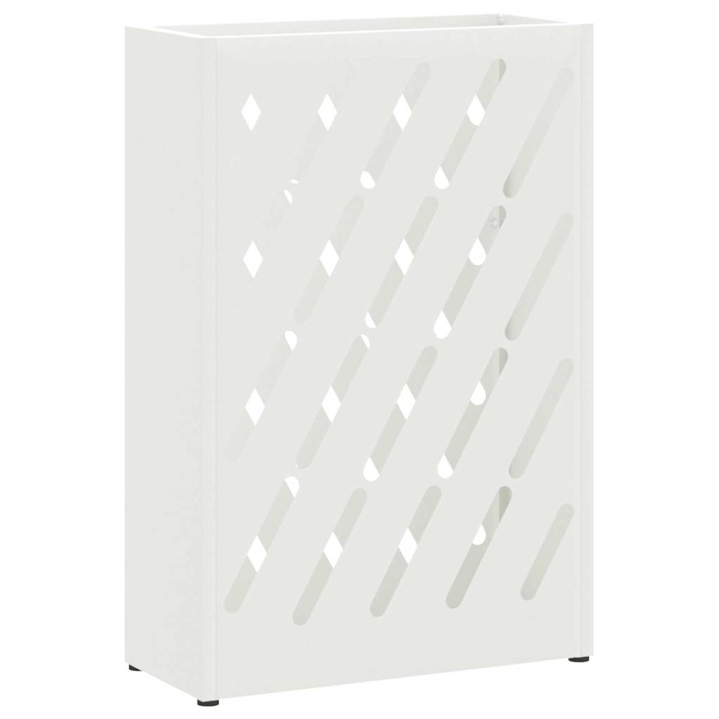 Stand per Ombrelli da Pioggia Bianco 28 x 12 x 41 cm Acciaio | homemem39