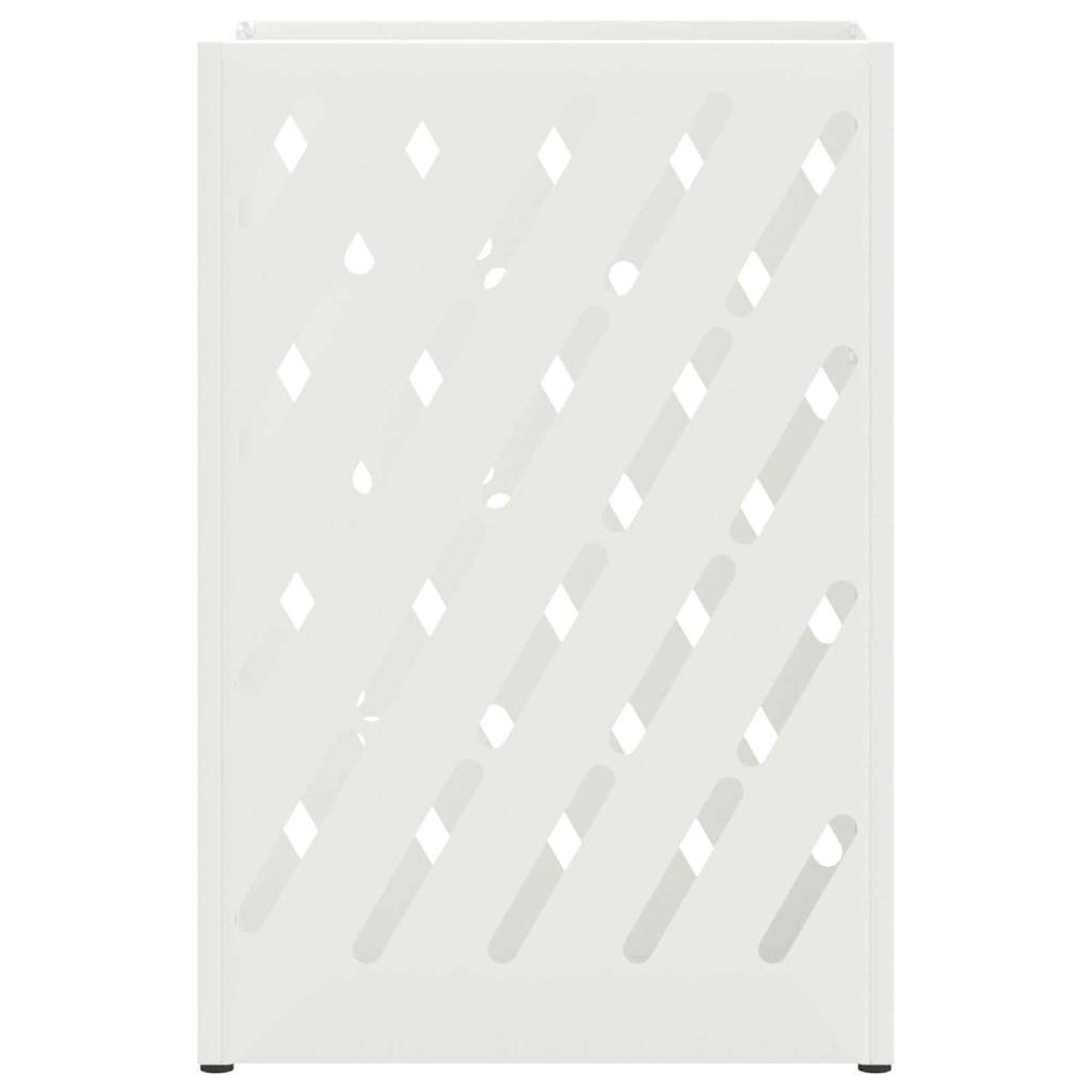 Stand per Ombrelli da Pioggia Bianco 28 x 12 x 41 cm Acciaio | homemem39