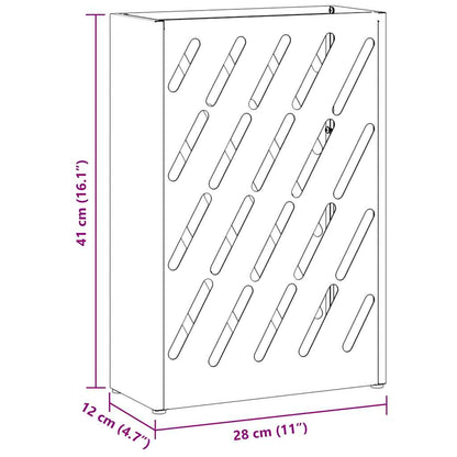Stand per Ombrelli da Pioggia Bianco 28 x 12 x 41 cm Acciaio | homemem39