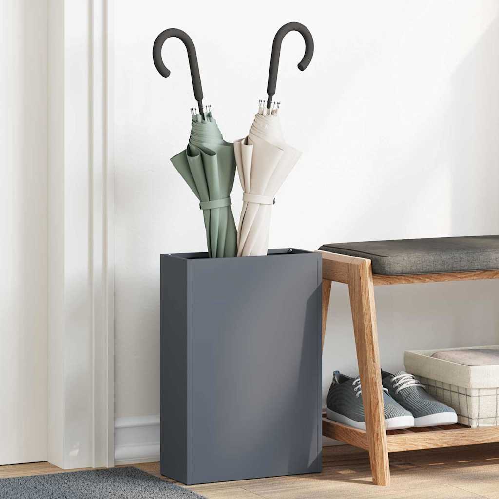Stand per Ombrelli da Pioggia Antracite 28 x 12 x 41 cm Acciaio | homemem39