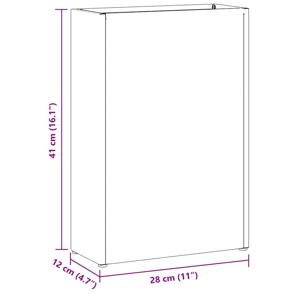 Stand per Ombrelli da Pioggia Antracite 28 x 12 x 41 cm Acciaio | homemem39