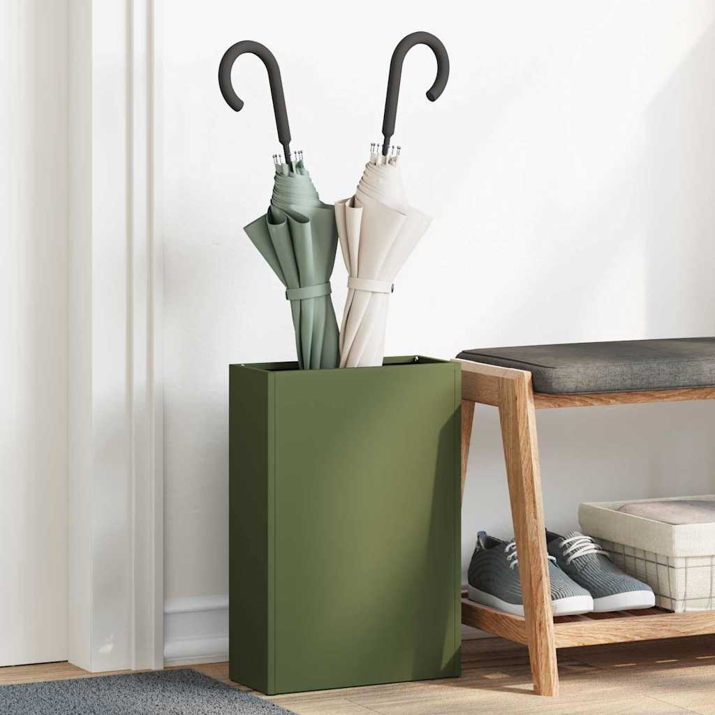 Stand per Ombrelli da Pioggia Verde Oliva 28 x 12 x 41 cm | homemem39