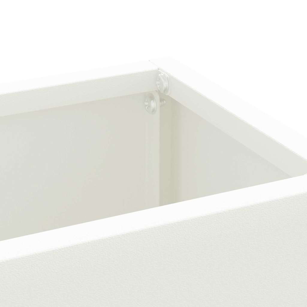 Stand per Ombrelli da Pioggia Bianco 28 x 12 x 41 cm Acciaio | homemem39