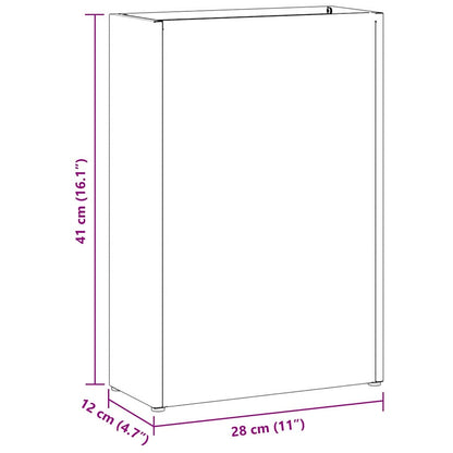 Stand per Ombrelli da Pioggia Bianco 28 x 12 x 41 cm Acciaio | homemem39