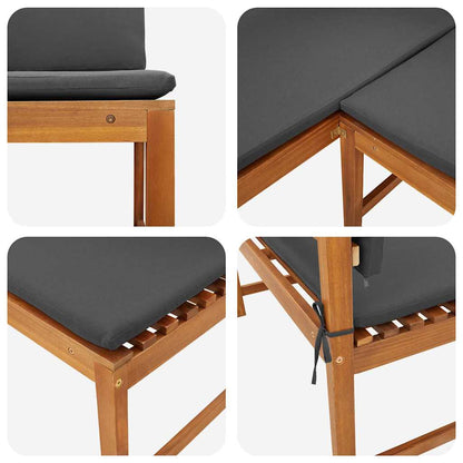 Panchina d'angolo da giardino Marrone 140 x 100 x 91cm - homemem39