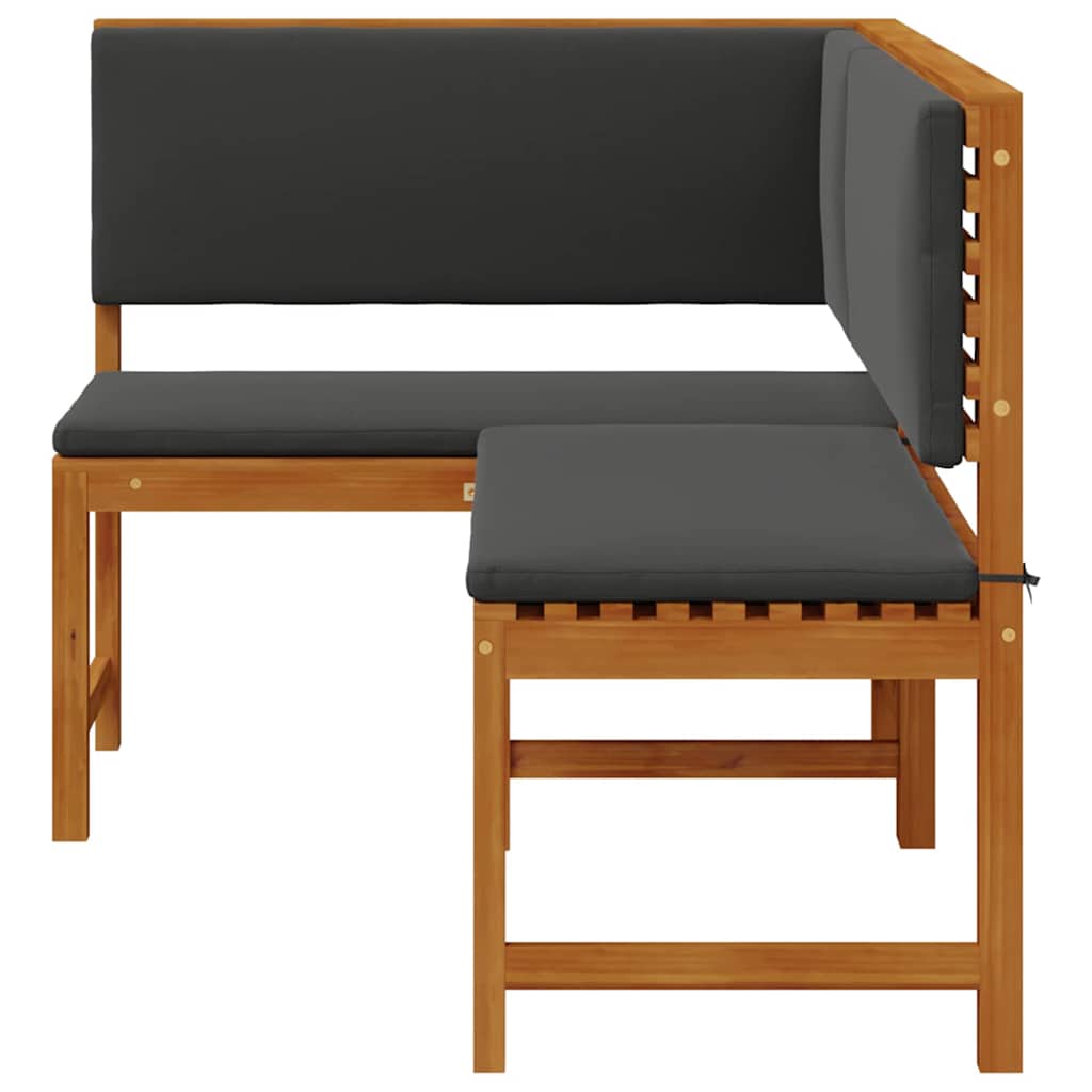 Panchina d'angolo da giardino Marrone 140 x 100 x 91cm - homemem39