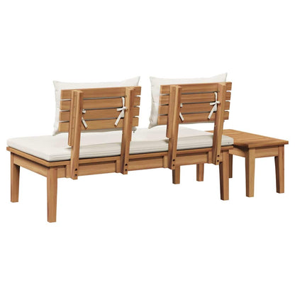 Panchina da giardino 2 pcs Marrone Legno massello di teak