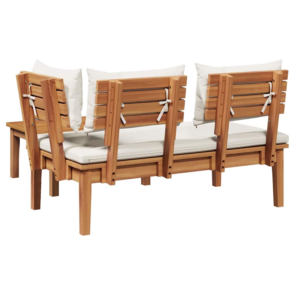 Panchina da giardino 2 pcs Marrone Legno massello di teak