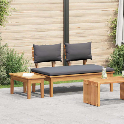 Panchina da giardino 2 pcs Marrone Legno massello di teak