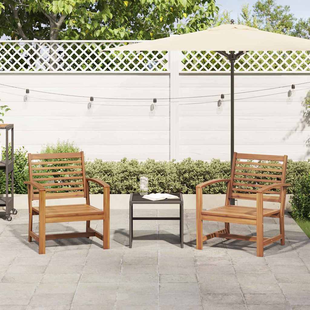 Sedie da giardino 2 pcs Naturale 60 x 65 x 76.5 cm