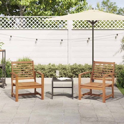 Sedie da giardino 2 pcs Naturale 60 x 65 x 76.5 cm