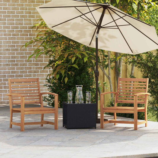 Sedia 2 Pezzo Marrone 65 x 60 x 76,5 cm Legno di teak solido | homemem39