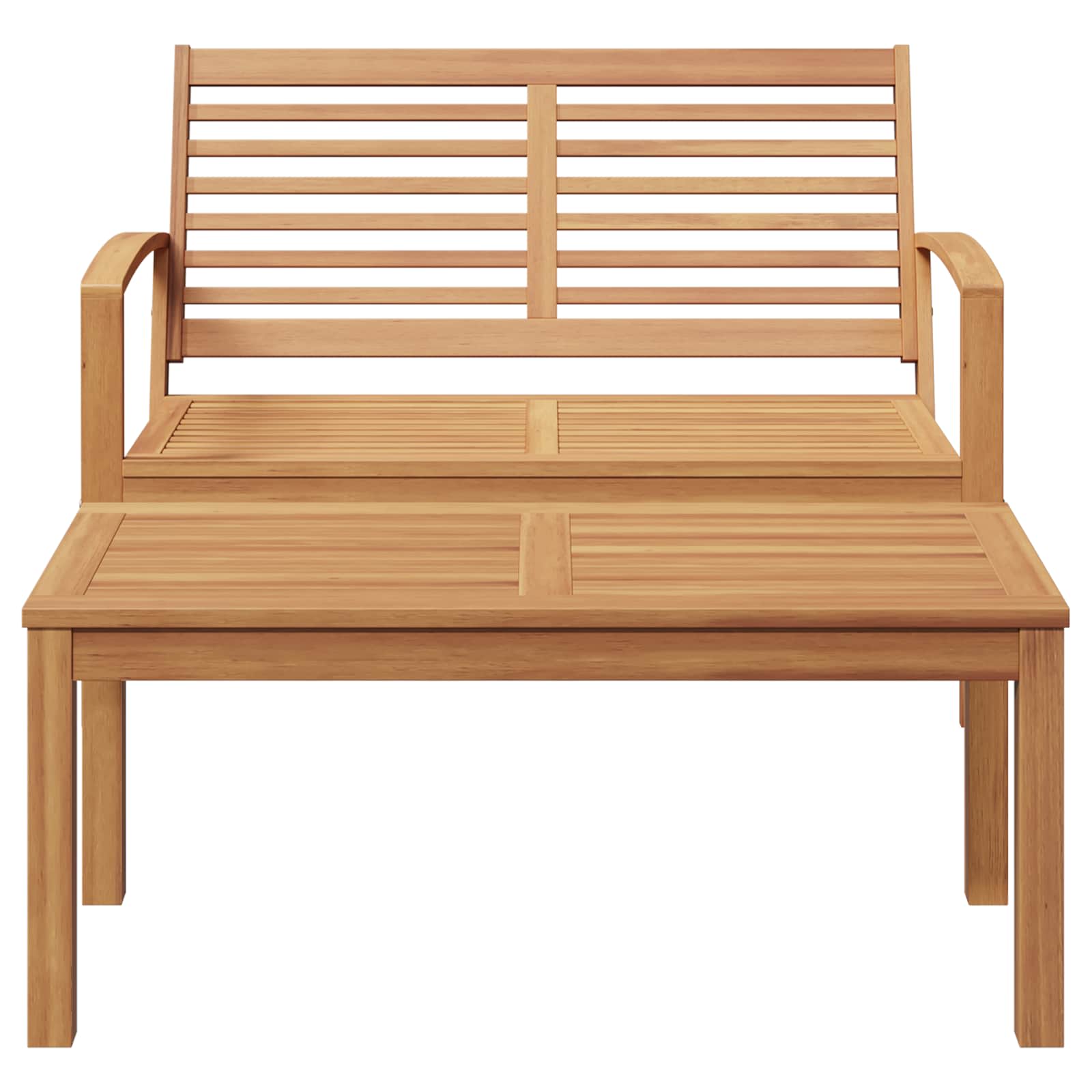 Set Panchina e Tavolo da Giardino 2 Pezzo Marrone | homemem39