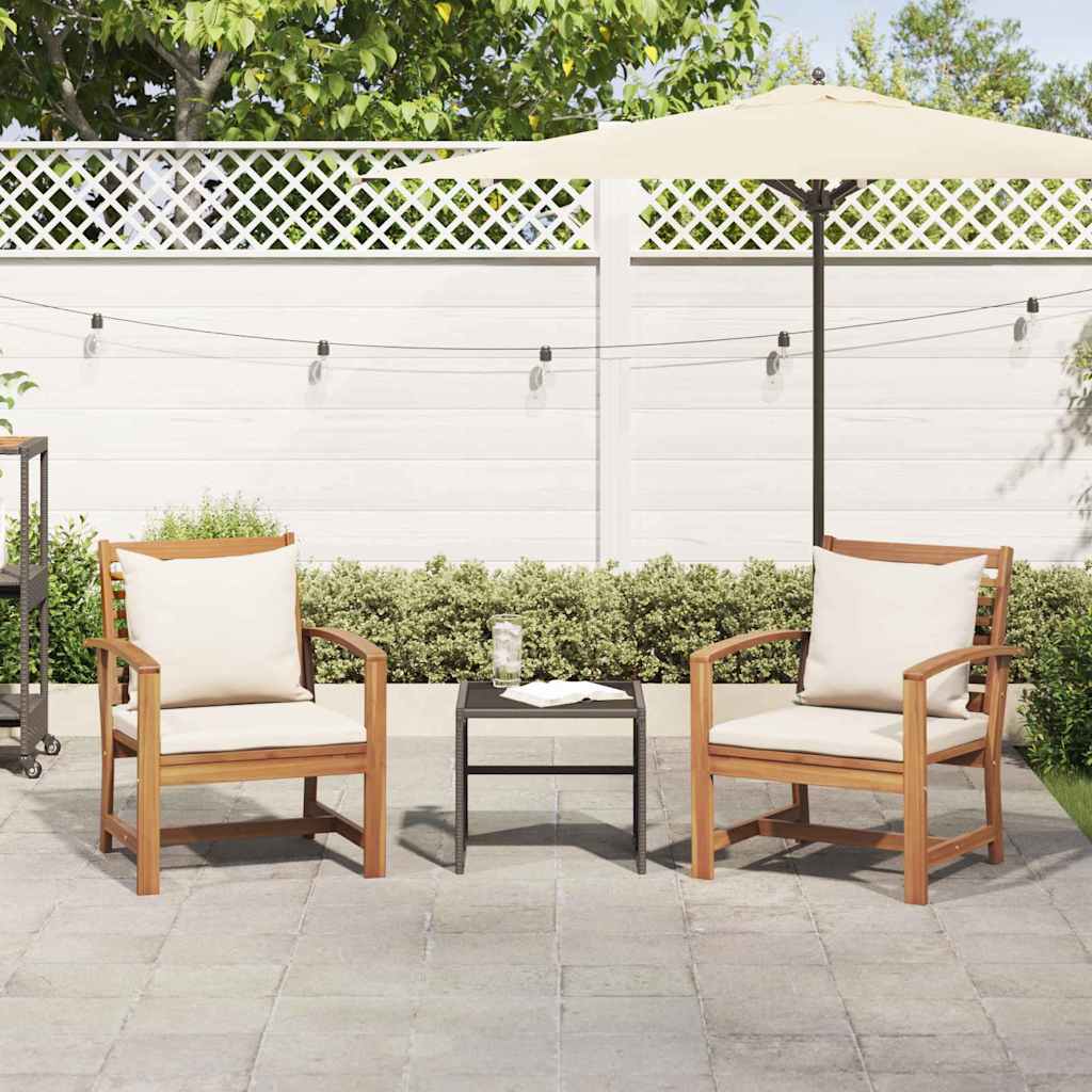 Sedie da giardino 2 pcs Naturale 60 x 65 x 76.5 cm