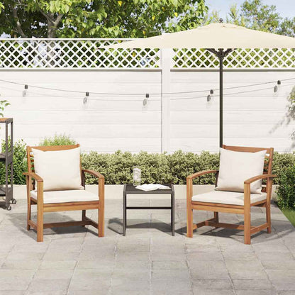 Sedie da giardino 2 pcs Naturale 60 x 65 x 76.5 cm