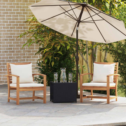Sedia con cuscino 2 Pezzo Marrone e Crema 65 x 60 x 76,5 cm | homemem39