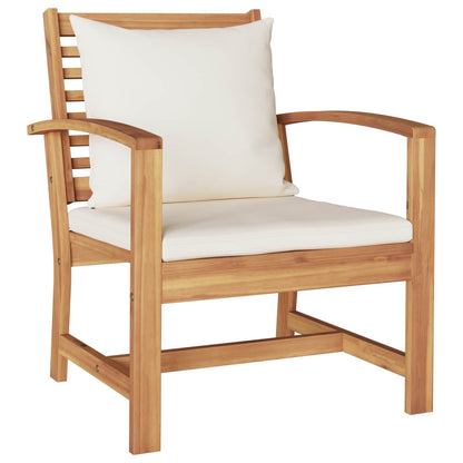Sedia con cuscino 2 Pezzo Marrone e Crema 65 x 60 x 76,5 cm | homemem39