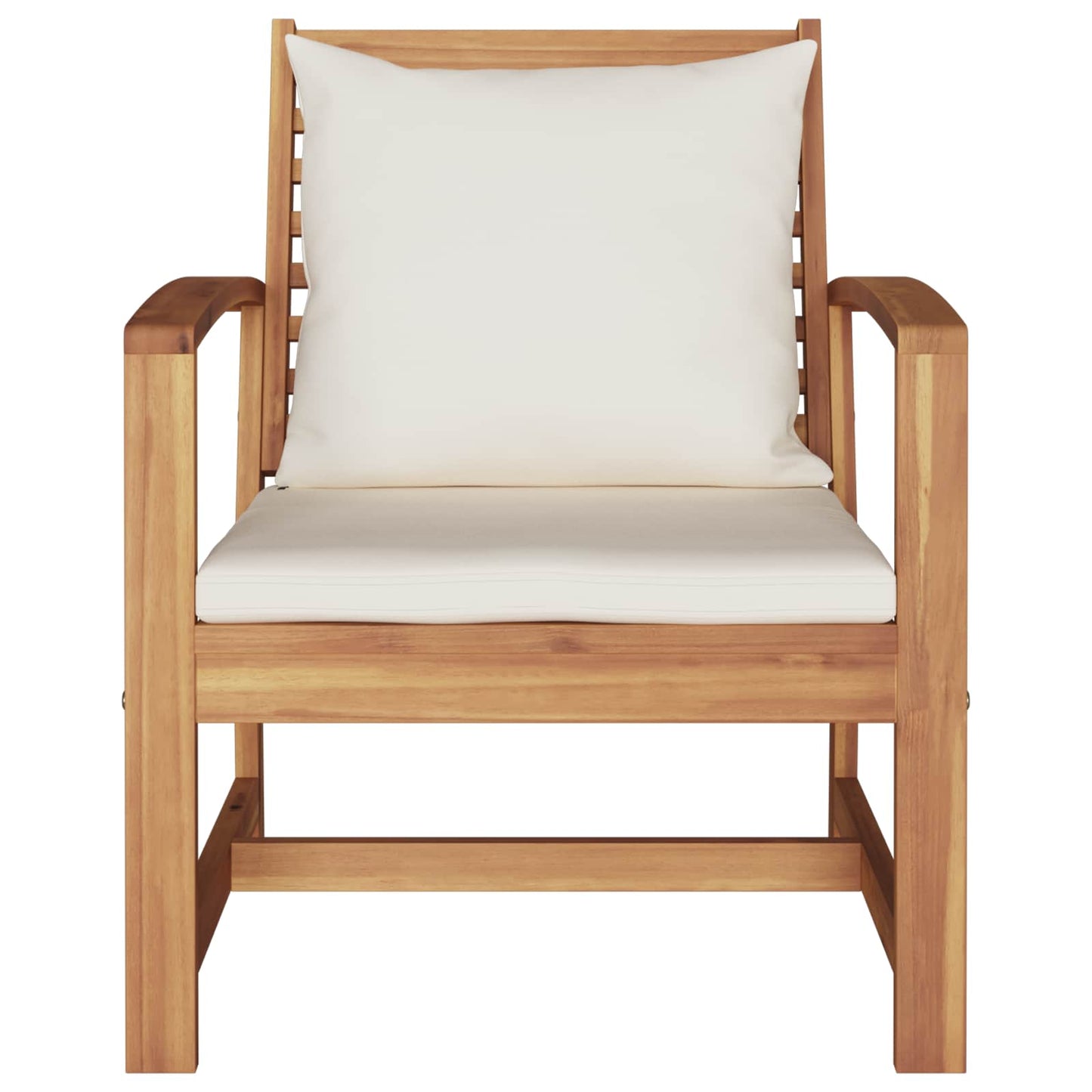 Sedia con cuscino 2 Pezzo Marrone e Crema 65 x 60 x 76,5 cm | homemem39