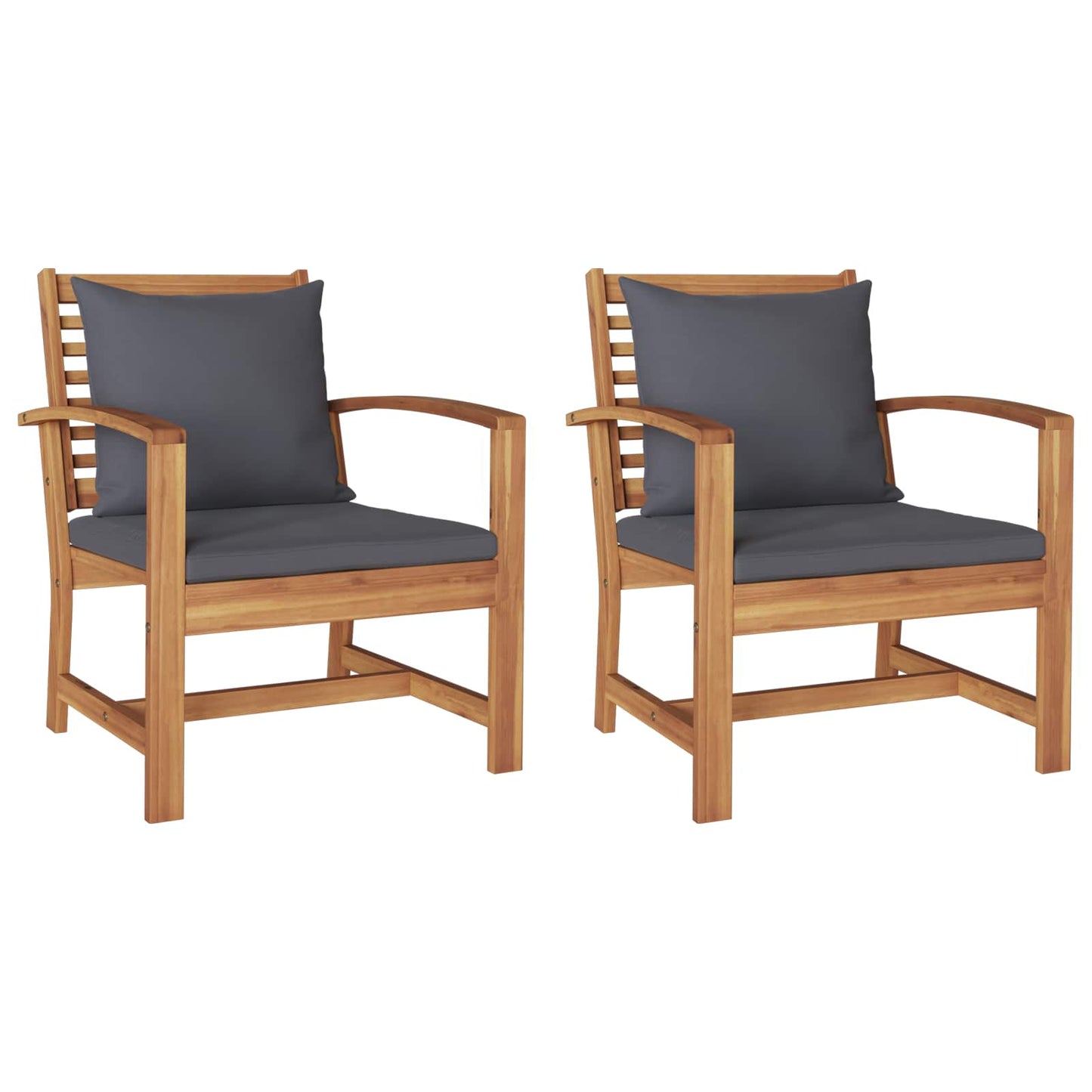 Sedia 2 Pezzo Marrone e grigio scuro 65 x 60 x 76,5 cm | homemem39