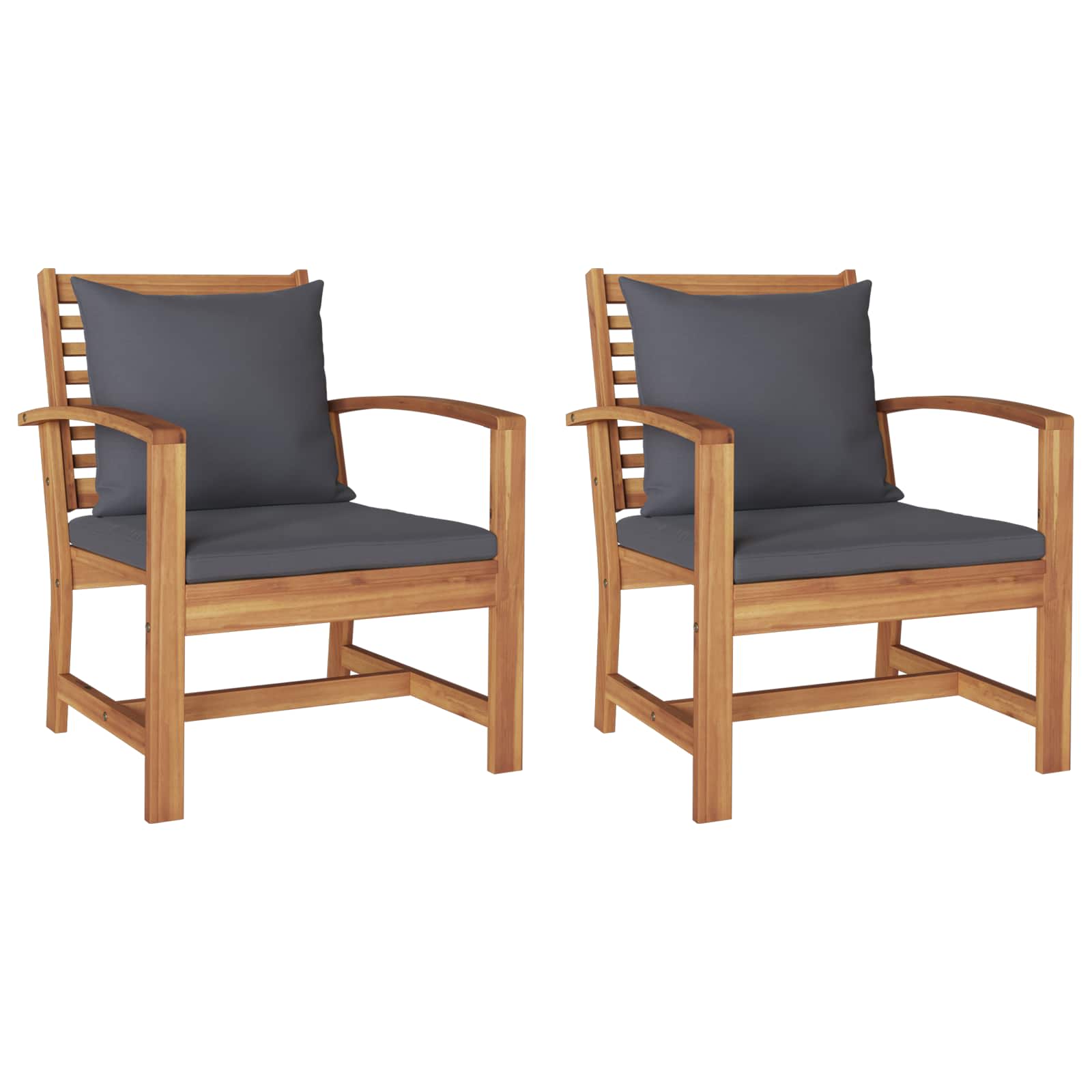 Sedia 2 Pezzo Marrone e grigio scuro 65 x 60 x 76,5 cm | homemem39