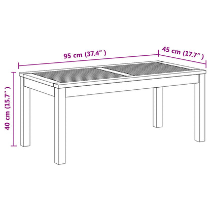 tavolo Marrone 95 x 45 x 40 cm Legno di teak solido | homemem39