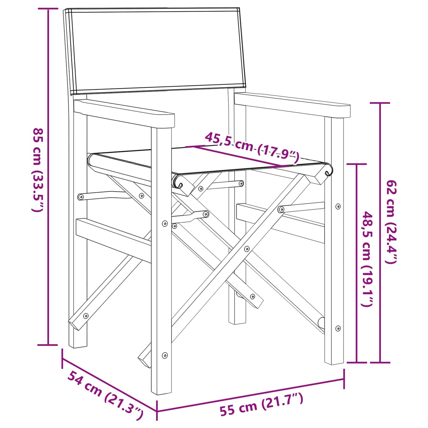 Sedia da pranzo Grigio 56 x 54 x 87 cm Legno di teak solido | homemem39