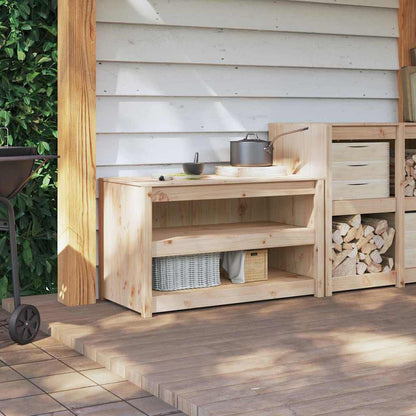 Mobile da cucina con lo scaffale Marrone 106 x 55 x 64 cm