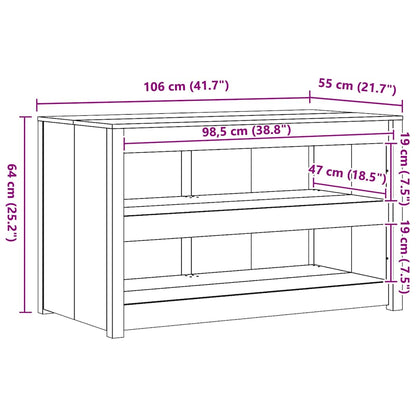 Mobile da cucina con lo scaffale Marrone 106 x 55 x 64 cm