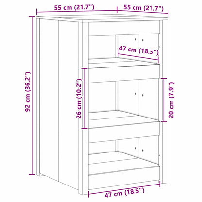 Mobile da cucina MEPPEL Bianco 55 x 55 x 92 cm Pino massello | homemem39