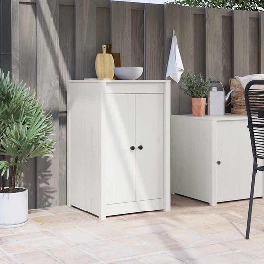 Porta da cucina Bianco 50 x 9 x 82 cm Legno massello di pino