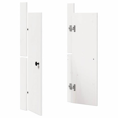 Porta da cucina Bianco 50 x 9 x 82 cm Legno massello di pino