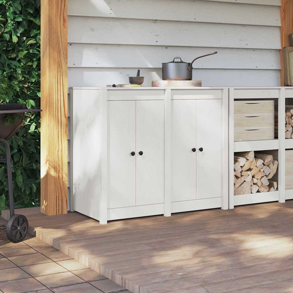 Porta da cucina con porta 2 pcs Bianco 50 x 9 x 82 cm