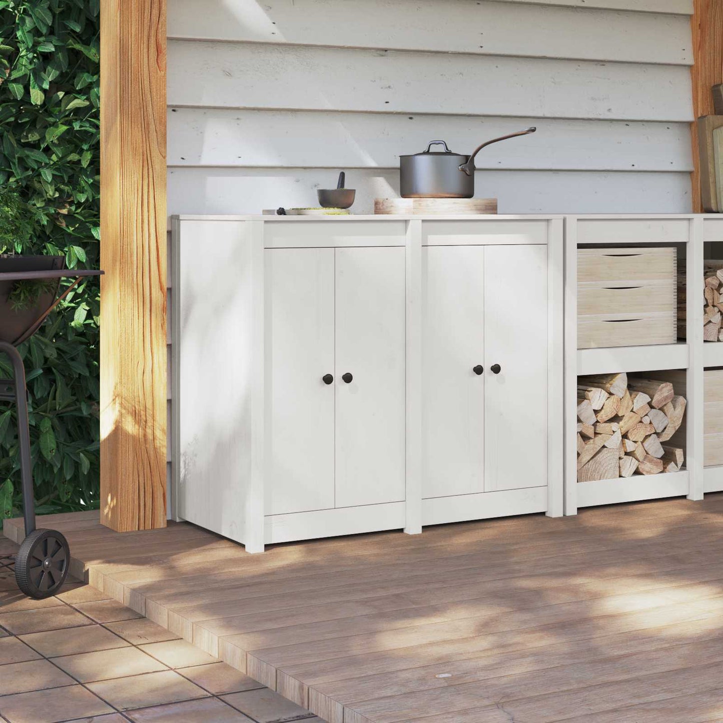 Porta da cucina MEPPEL 2 pcs Bianco 50 x 9 x 82 cm | homemem39