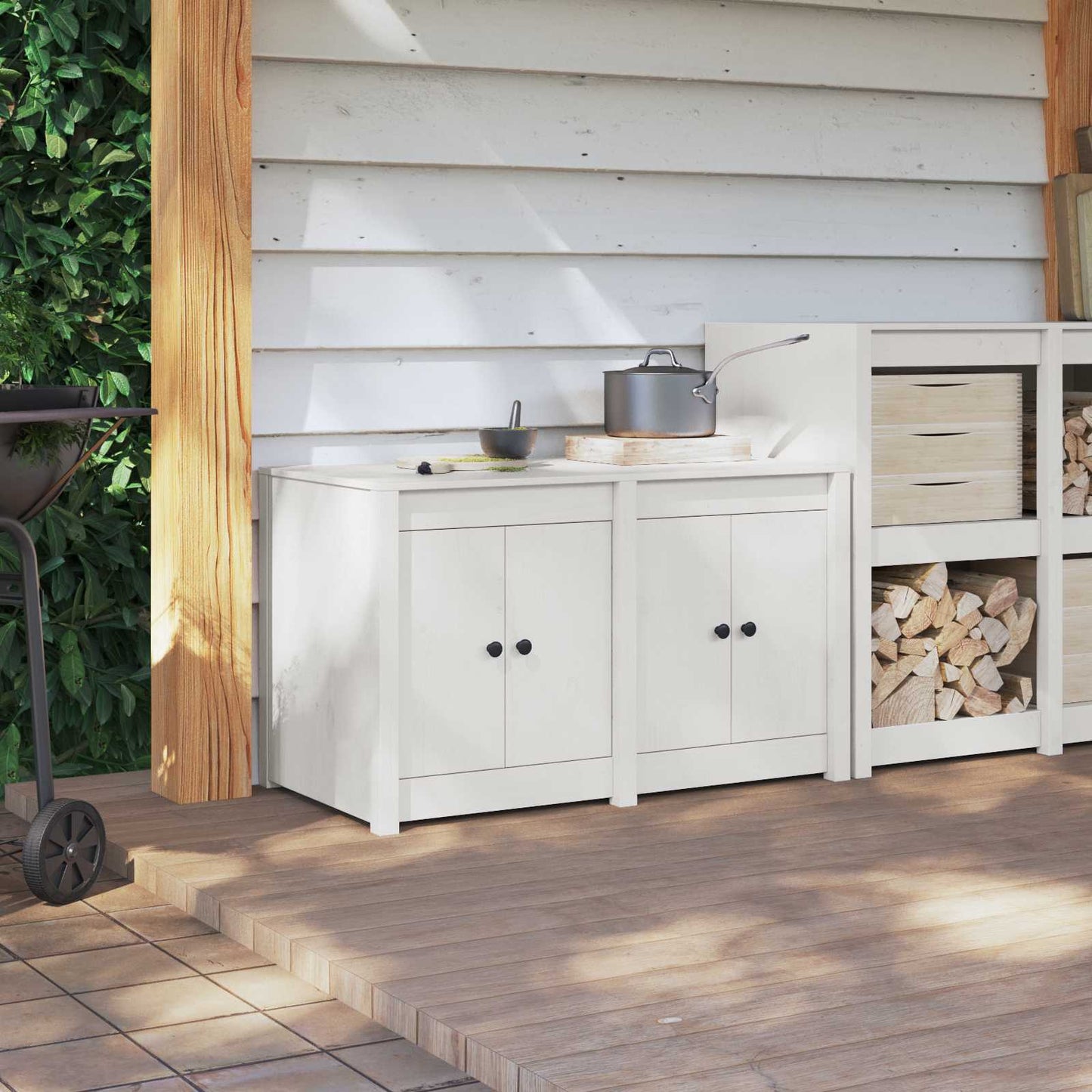 Mobile da cucina con lo scaffale MEPPEL Bianco 106 x 55 x 64 cm