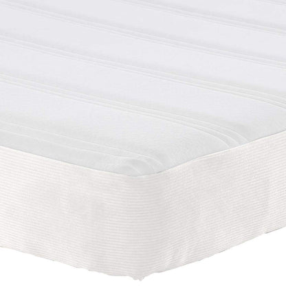 Materasso da Letto con materasso Crema 100 x 200 cm Tessuto