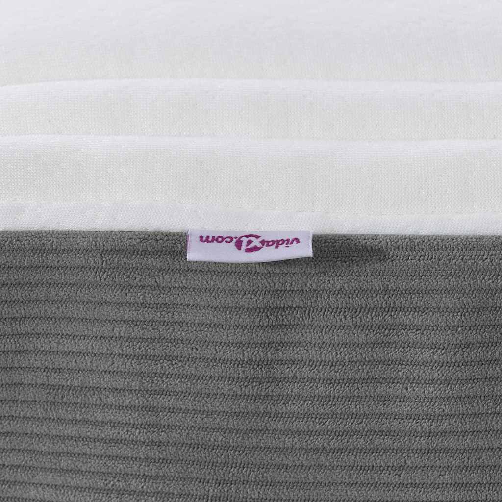 Materasso da Letto Grigio chiaro 120 x 190 cm Tessuto | homemem39