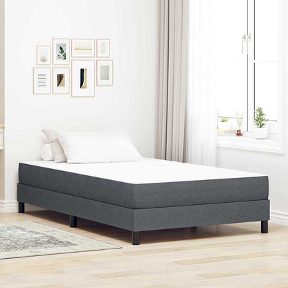 Materasso da Letto con materasso Grigio 120 x 190 cm Tessuto