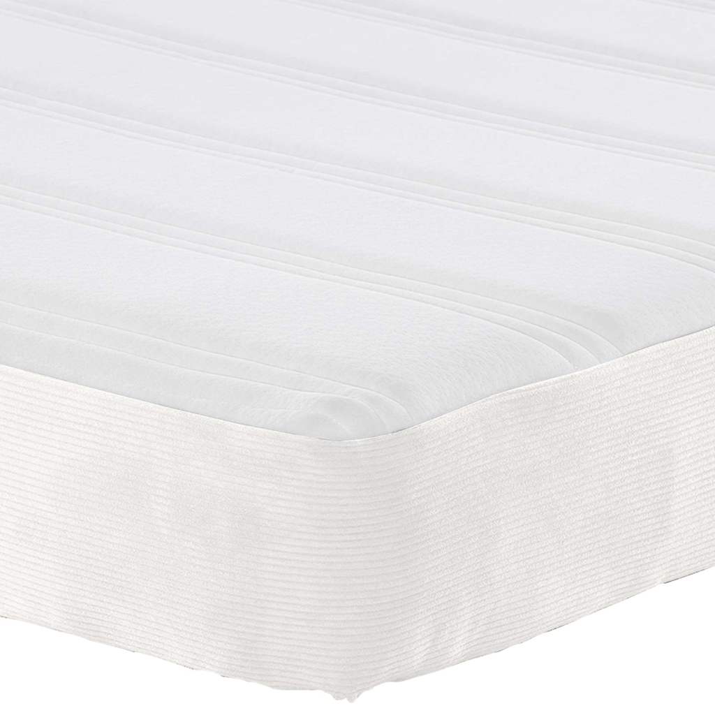 Materasso da Letto con materasso Crema 120 x 200 cm Tessuto | homemem39