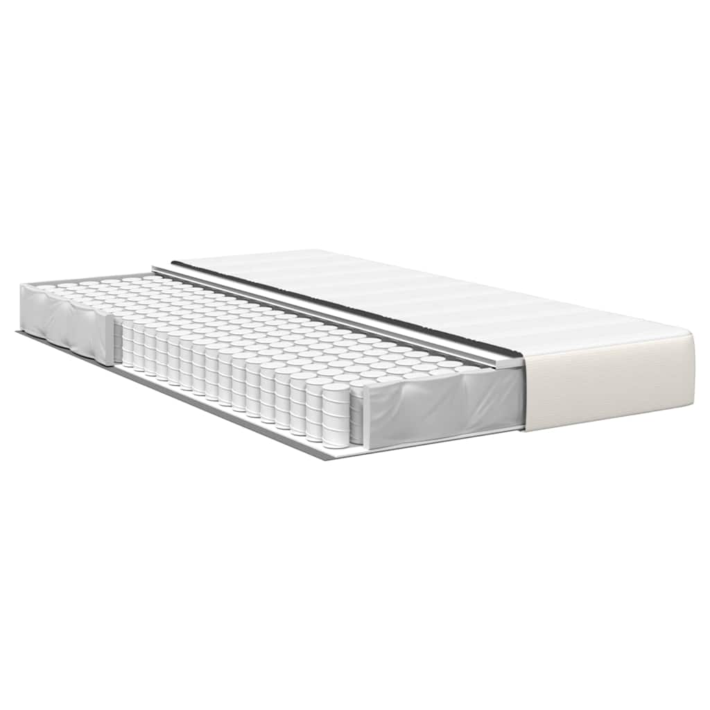 Materasso da Letto con materasso Crema 120 x 200 cm Tessuto | homemem39