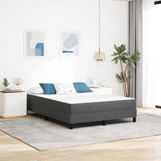 Materasso da Letto con materasso Grigio 140 x 190 cm Tessuto