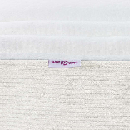 Materasso da Letto con materasso Crema 140 x 190 cm Tessuto