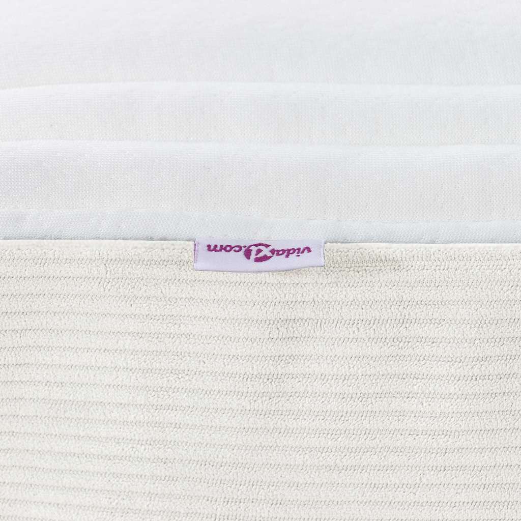 Materasso da Letto con materasso Crema 140 x 200 cm Tessuto | homemem39
