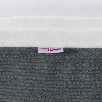 Materasso da Letto con materasso Grigio 160 x 200 cm Tessuto | homemem39