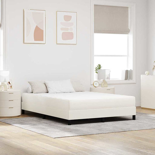 Materasso da Letto con materasso Crema 160 x 200 cm Tessuto - homemem39
