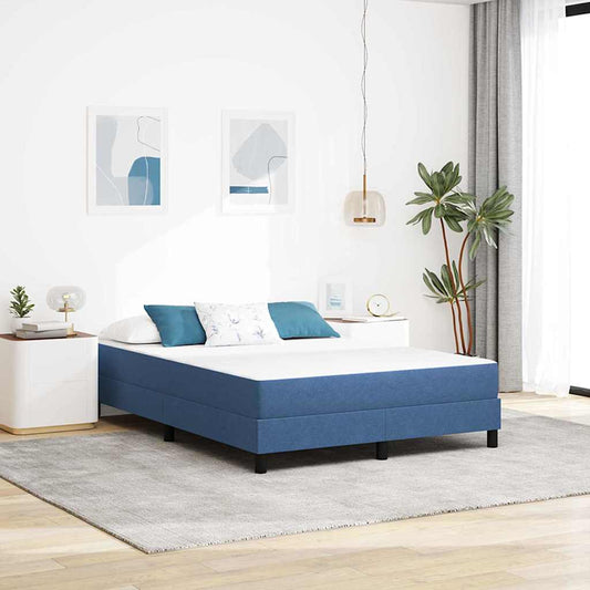 Materasso da Letto con materasso Blu 160 x 200 cm Tessuto